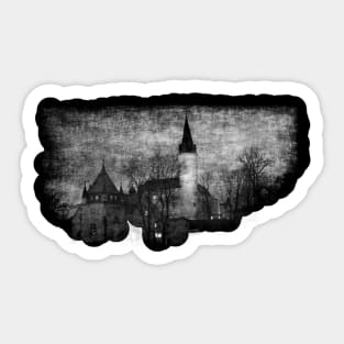 Eerie old castle Sticker